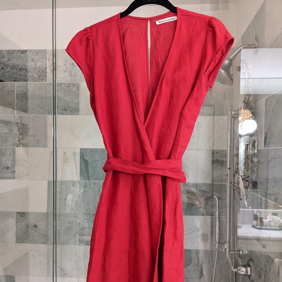 Reformation wrap mini dress - Picture 4 of 5